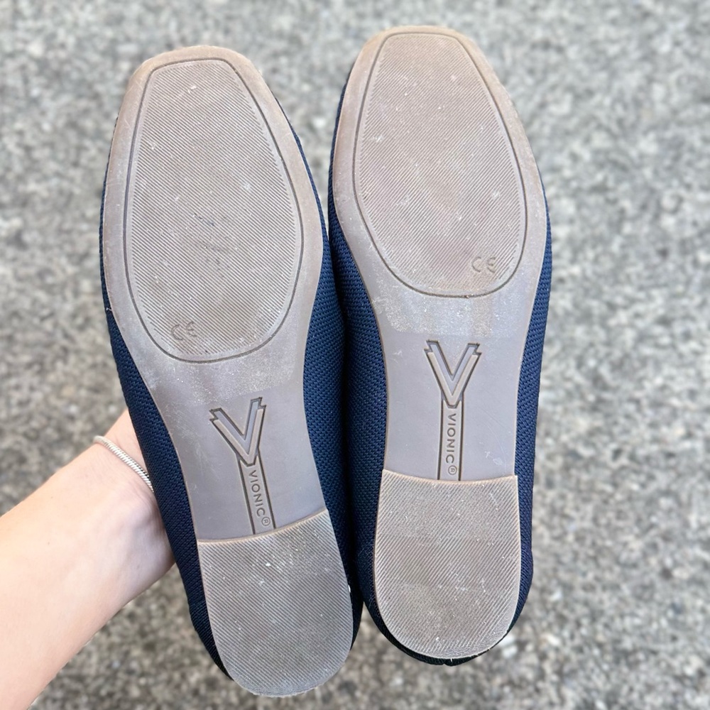 Vionic Klara Ballet Flats Navy Knit Women’s 6.5 Comfort Arch Support - Picture 5 of 6